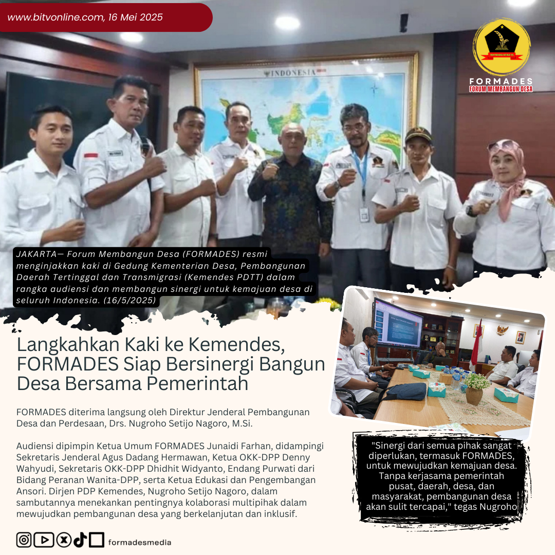FORMADES Siap Bersinergi Bangun Desa Bersama Pemerintah